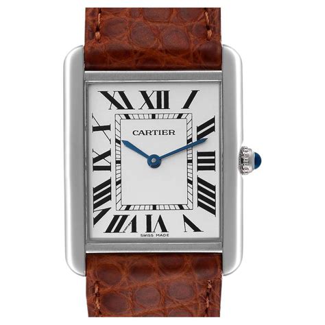 cartier tank brown strap